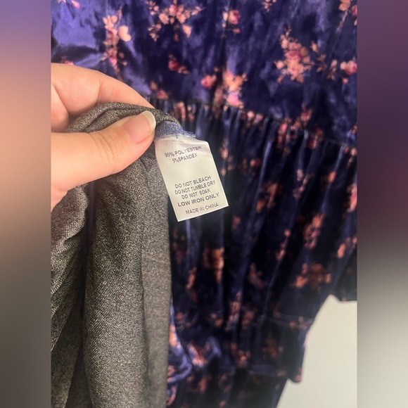 Ivy City Co. Nikki Dress | XL | Purple Floral Velvet | NWT - Picture 7 of 7